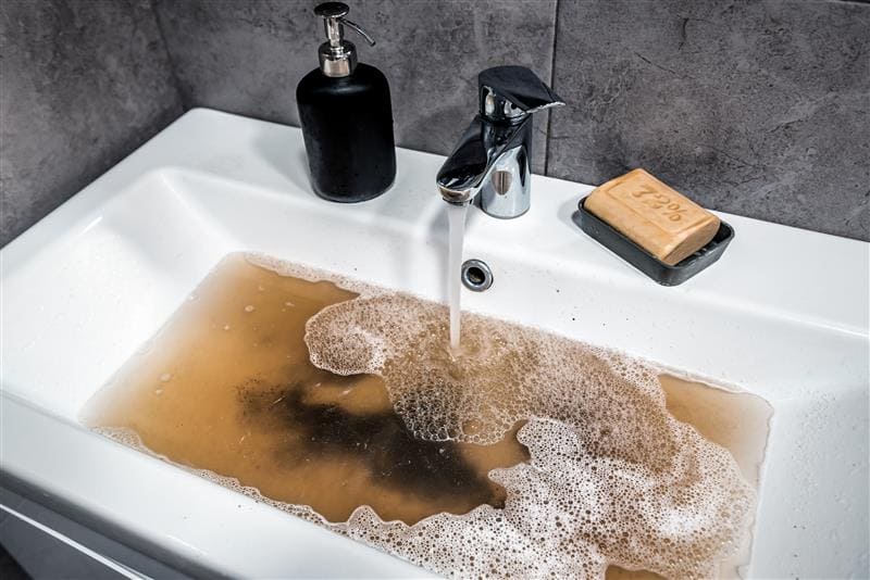 Clogged sink drain